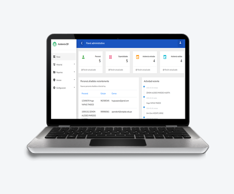 Sistema Control de Asistencia con QR